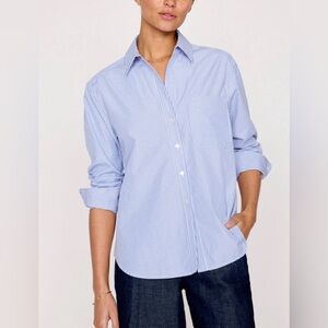 Brochu Walker Blue & White Pinstripe Button-Up Shirt